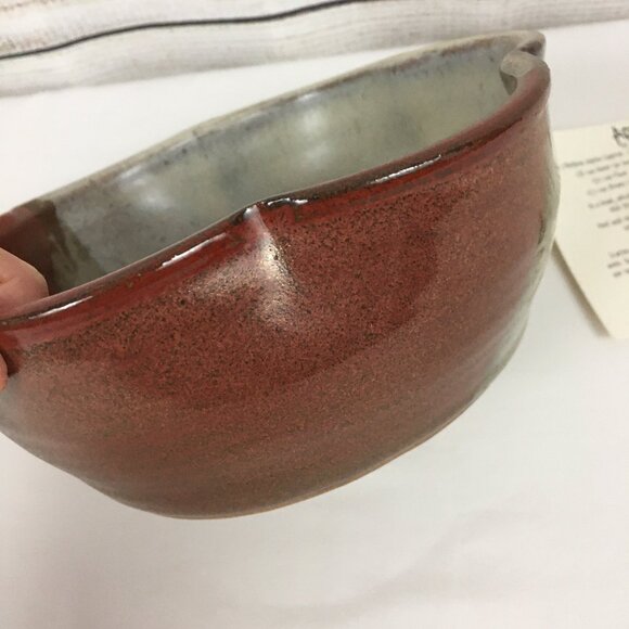 Sky Top Orchard Pottery Scalloped Bowl Flat Rock North Carolina - Picture 4 of 10